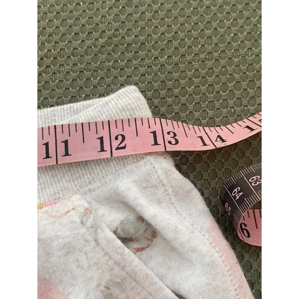 OshKosh B’gosh Girls Size 12 Floral Jogger Pants Gray Pink Pull On Sweatpants